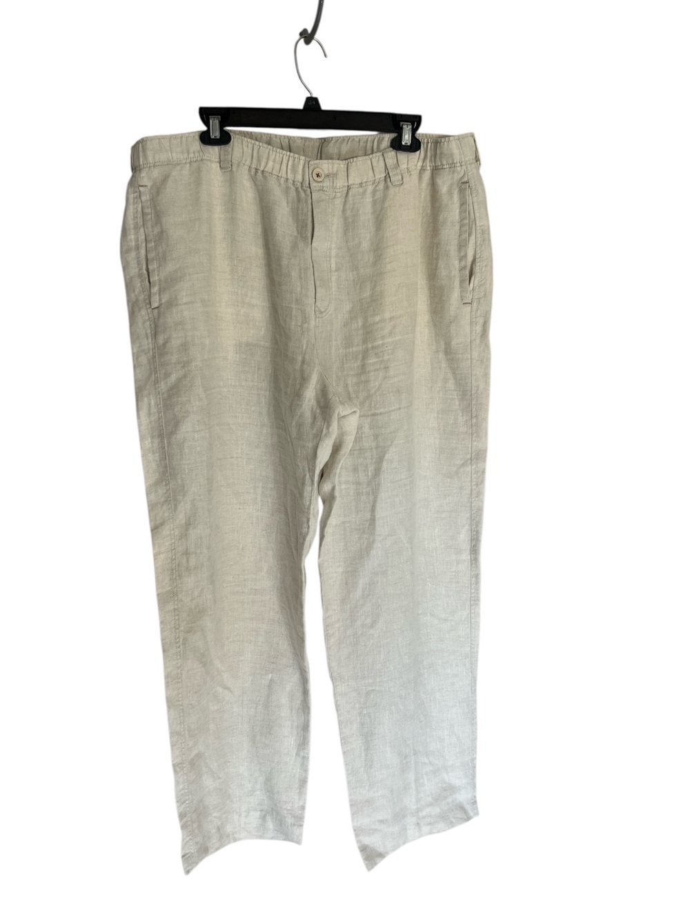 Tommy Bahama relax 100% linen straight leg pants sz XL 29” white coastal beachy